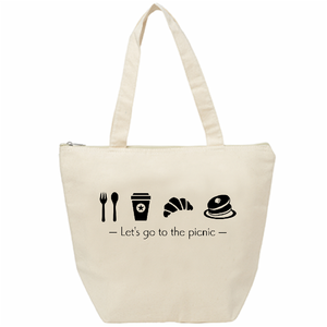 カフェやホットケーキのイラスト入りピクニックのおススメの保冷トートをオリジナルでプリント アウトドア・レジャーのテンプレート