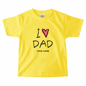 子供の手書きフォントがかわいい父の日用キッズTシャツをオリジナルでプリント 父の日のテンプレート