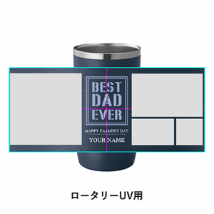 父の日ロゴがおしゃれな写真入れサーモタンブラーをオリジナルでプリント 父の日のテンプレート