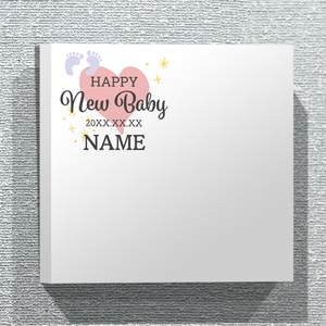 【無料テンプレート】出産祝い ハート×メッセージ