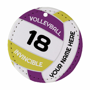 バレーボールにゼッケンと名入れのチームキーホルダーをオリジナルでプリント チームウェア・グッズのテンプレート
