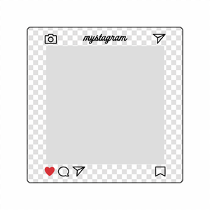 SNS風に写真を入れられるおしゃれなアクリルバッジをオリジナルでプリント ライフスタイルのテンプレート