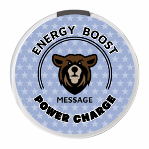 クマのイラストがかっこいいラウンド型ワイヤレス充電器をオリジナルでプリント メンズデザインのテンプレート