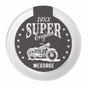 バイクのイラスト入りラウンド型ワイヤレス充電器をオリジナルでプリント メンズデザインのテンプレート