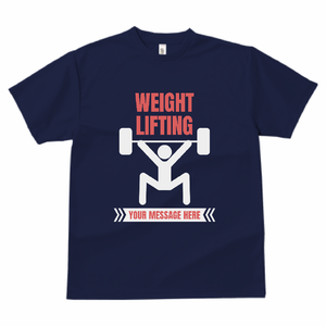 メッセージを入れられるウェイトリフティングのTシャツをオリジナルでプリント スポーツのテンプレート