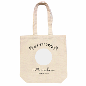 肉球のイラストがおしゃれな写真入りトートバッグをオリジナルでプリント ペットグッズのテンプレート