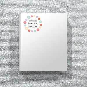 カラフルな花柄がかわいい名前入りファブリックパネルをオリジナルでプリント お宮参りのテンプレート