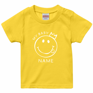 スマイルマークがおしゃれなベビーTシャツをオリジナルでプリント 出産祝いのテンプレート