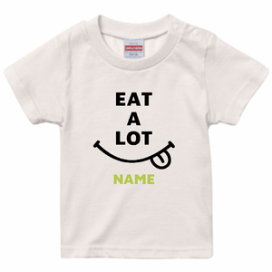 成長を願ってスマイルマーク入り100日祝いのベビーTシャツをオリジナルでプリント お食い初めのテンプレート