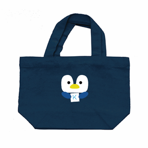 かわいいペンギンのイラストとイニシャル入りトートバッグをオリジナルでプリント 入学祝いのテンプレート