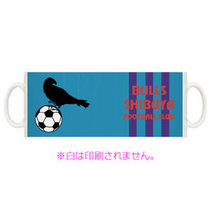 チームカラーに変えられるヤタガラスのマグカップをオリジナルでプリント サッカーのテンプレート