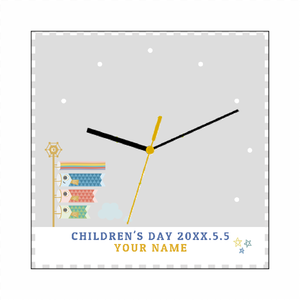 こいのぼりのイラスト入り写真プリント時計をオリジナルでプリント 端午の節句のテンプレート