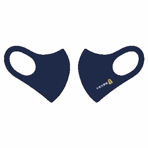 将棋の駒のイラスト入りブルーのマスクをオリジナルでプリント マスクのテンプレート