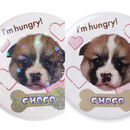 きらきら輝くスターホログラム缶バッジ（左：スターホログラム缶バッジ　右：通常の缶バッジ）