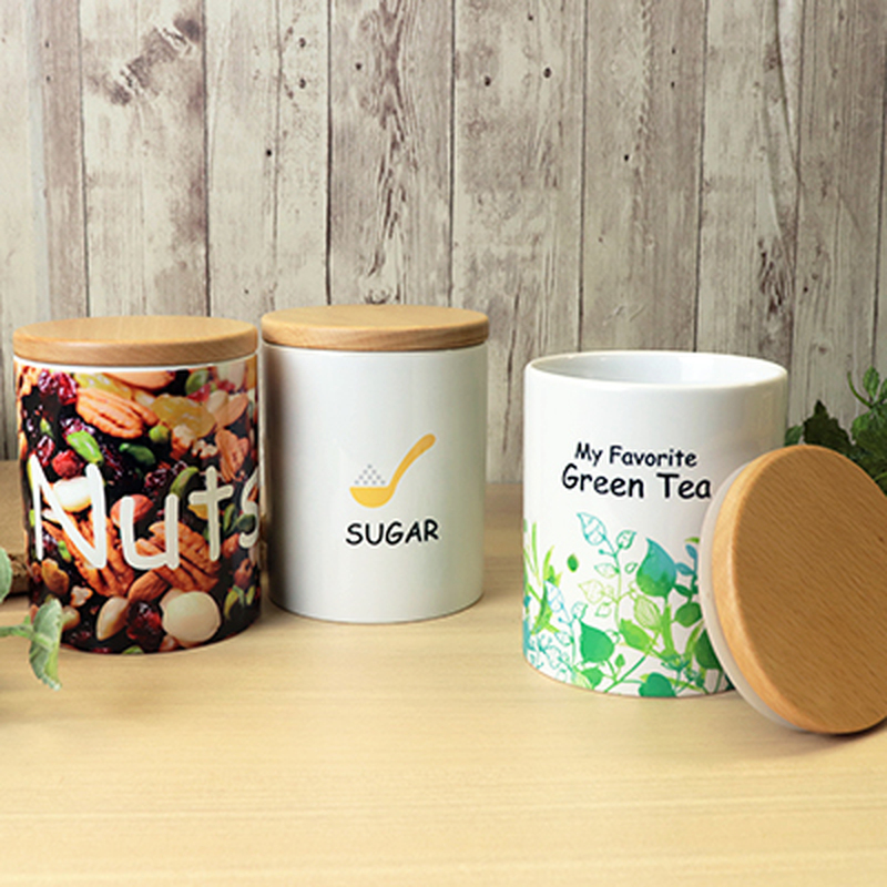 木製ふた付きキャニスター オリジナル 木製ふた付きキャニスターのプリント 作成 製作ならオリジナルプリントで