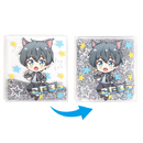 傾けるとグリッターが全体に広がるアクリルプレート