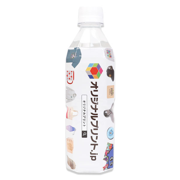 オリジナルラベル宣伝水 500ml 角型（140本セット）