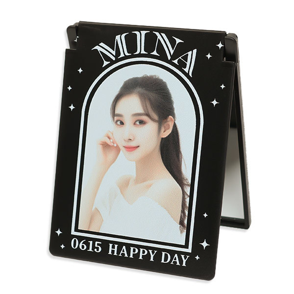 全面印刷 マットスクエアミラー(S)ブラック