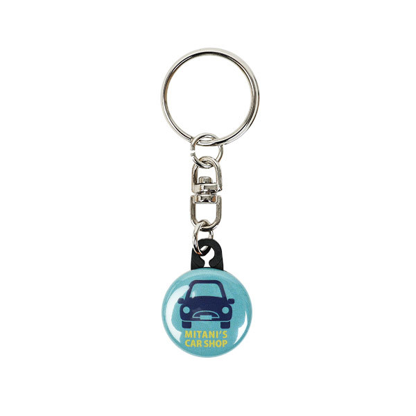 円形缶バッジキーホルダー 25mm