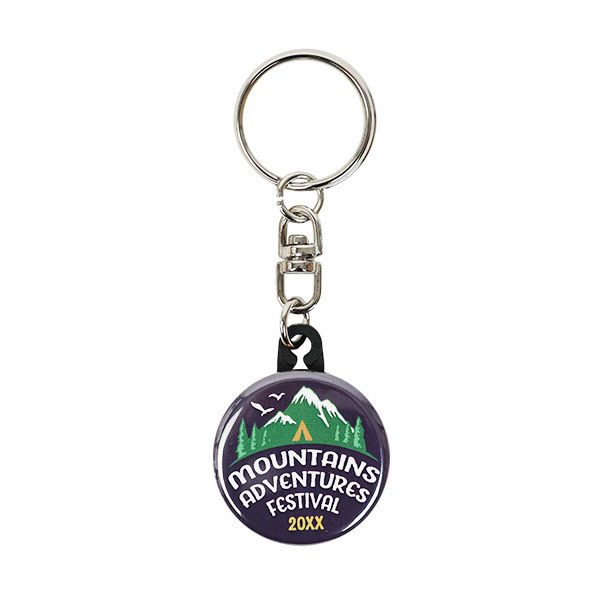 円形缶バッジキーホルダー 32mm