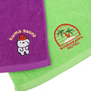 キャラクターやブランドロゴを刺繍したオリジナルタオルを1点から作成可能!