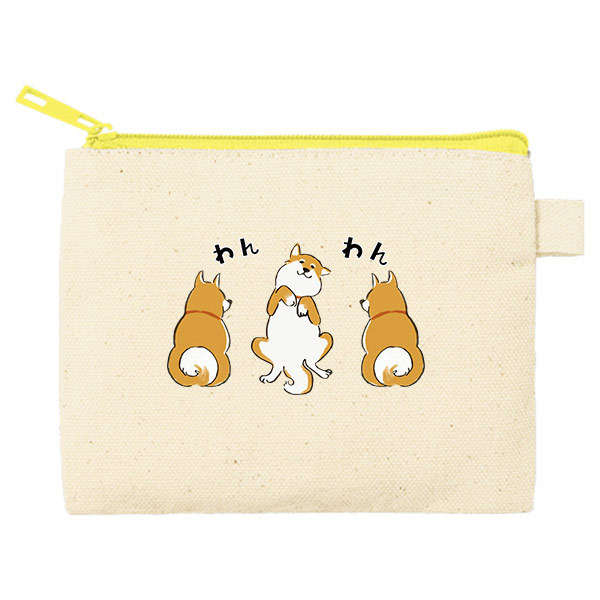 カラーファスナーキャンバスフラットポーチ（SS）