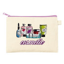 カラーファスナーキャンバスフラットポーチ（S）