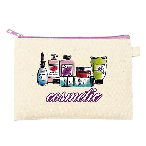 カラーファスナーキャンバスフラットポーチ（S）