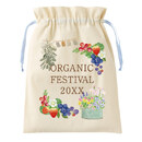 コットンカラーリボン巾着（L）