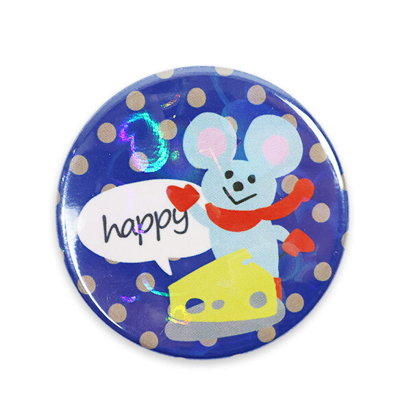 ハートホログラム缶マグネット44mm