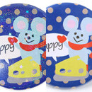 きらきら輝くスターホログラム（左：スターホログラム缶マグネット　右：通常の缶マグネット）