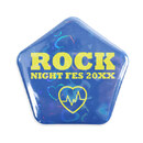 五角形ハートホログラム缶バッジ