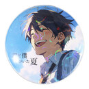 ハートホログラム缶バッジ 安全ピン（丸型）76mm