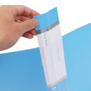 背ポケットにタイトルが書き込める背見出し紙が付いています