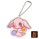 フリー型キーホルダー（ホログラム）