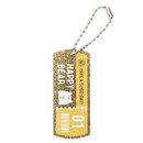 タグ型キーホルダー（ゴールドラメ）