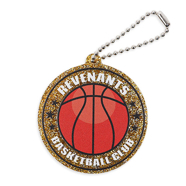 円形キーホルダー（ゴールドラメ）