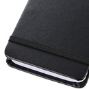 高級感ある合皮カバーとゴムバンド付き