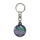 円形 スターホログラム缶バッジキーホルダー 32mm