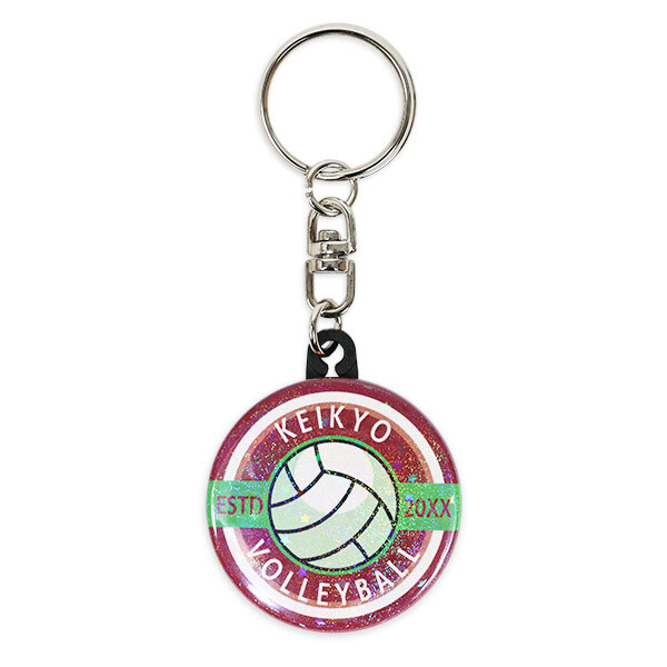 円形 スターホログラム缶バッジキーホルダー 44mm