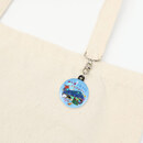 バッグやポーチに付けられるチェーン付き缶バッジ