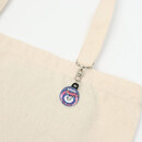 バッグやポーチに付けられるチェーン付き缶バッジ