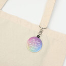 バッグやポーチに付けられるチェーン付き缶バッジ