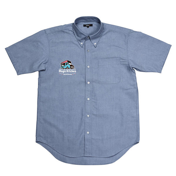 AITOZ メンズ半袖オックスボタンダウンシャツ