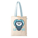 10oz キャンバスフラットトート ループ付　アイテムカラー：スモークブルー