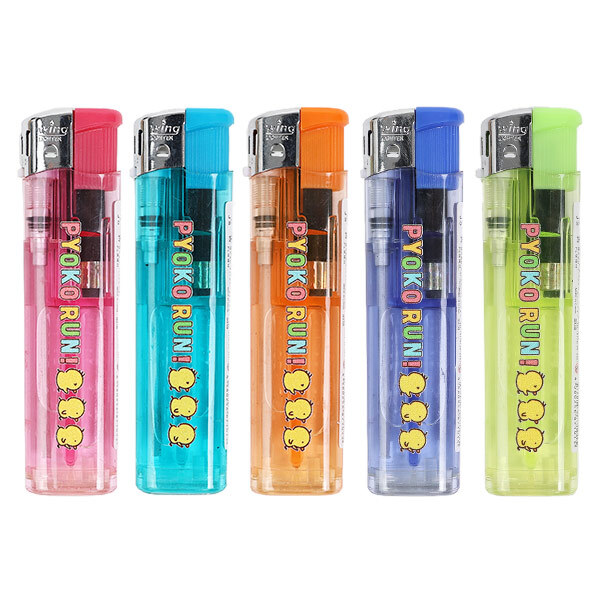 プッシュスリム ライター（クリア5色）