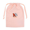 スウェード風巾着（M）　アイテムカラー：ピンクベージュ