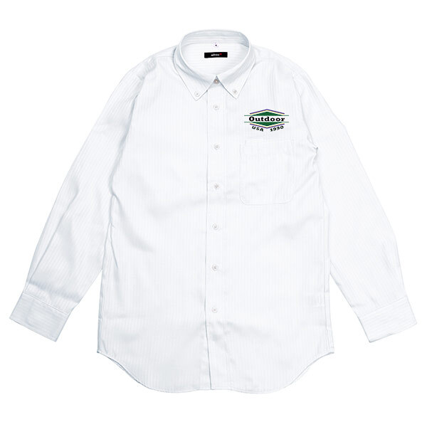 AITOZ 長袖ボタンダウンシャツ（ヘリンボーン）　アイテムカラー：ホワイト