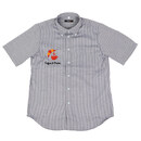 AITOZ 半袖ボタンダウンシャツ（ヘリンボーン）　アイテムカラー：チャコール