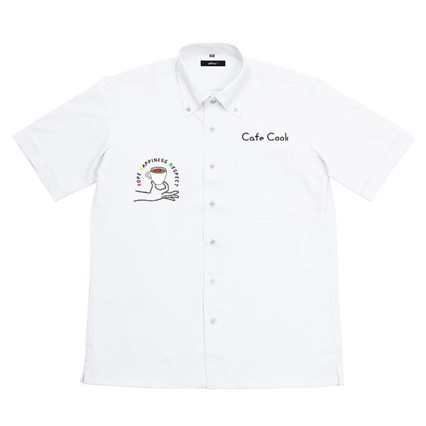AITOZ 半袖ボタンダウンシャツ　アイテムカラー:ホワイト